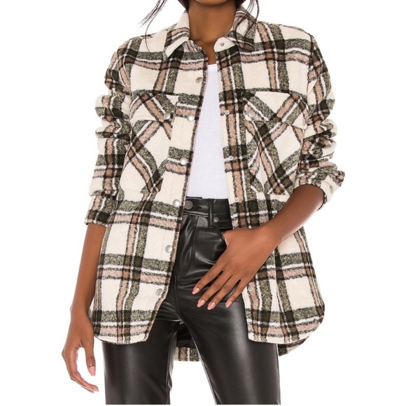 Blank NYC Jackets & Blazers - BLANKNYC Plaid Flannel Jacket Shacket in Outsider